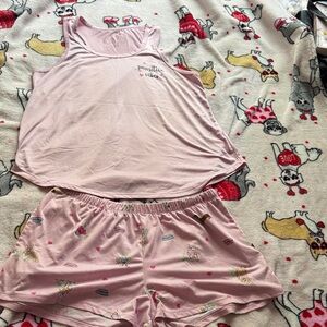 Positive Vibes Pink Pajama Set